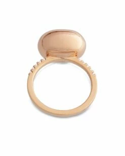 SUNSET "Dancing élite" Rose Gold Boule And Diamonds Pavé Ring (large) -Nanis Sales AS27 583 ROSE4