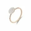 SUNSET "Dancing élite" Rose Gold And Diamonds Romantic Engagement Ring (small) -Nanis Sales AS29 583 ROSE2