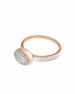 SUNSET "Dancing élite" Rose Gold And Diamonds Romantic Engagement Ring (medium) -Nanis Sales AS30 583 ROSE3