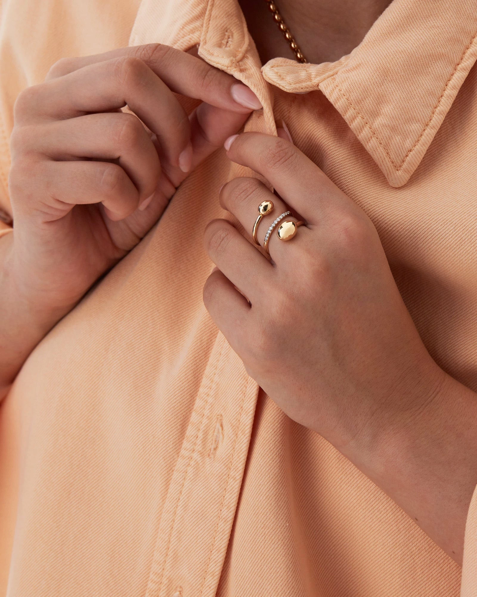 SUNSET "Élite" Rose Gold And Diamonds Spiral Ring 4 SUNSET "Élite" Rose Gold And Diamonds Spiral Ring - Image 2