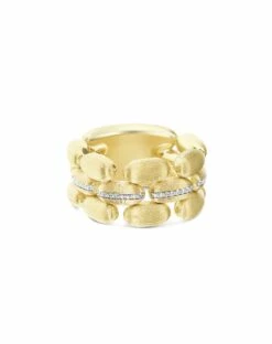 "Diva" Gold And Diamonds Triple Band Ring -Nanis Sales AS4 608 2