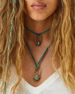 "Reverse" Gold, Blue Diamonds, Swiss Blue Topaz, Green Sapphires And London Blue Topaz Double-face Ring (MEDIUM) -Nanis Sales AS5 584AS6 584