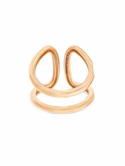 SUNSET "Libera" Rose Gold And Diamonds Design Band Ring -Nanis Sales AS5 602 ROSE 4