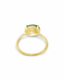 "Tourmalines" Gold, Diamonds And Green Tourmaline Ring (big) -Nanis Sales AS7 598 ST B