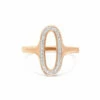 SUNSET "Libera" Rose Gold And Diamonds Oval Signet Ring 1 SUNSET "Libera" Rose Gold And Diamonds Oval Signet Ring -Nanis Sales AS7 602 ROSE 3