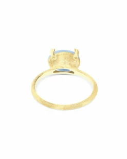 "Ipanema" Gold, Aquamarine And Diamonds Ring (medium) 7 "Ipanema" Gold, Aquamarine And Diamonds Ring (medium) -Nanis Sales AS8 576 ST F3