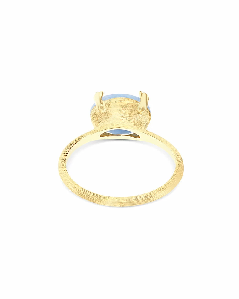 "Ipanema" Gold, Aquamarine And Diamonds Ring (medium) 5 "Ipanema" Gold, Aquamarine And Diamonds Ring (medium) - Image 3