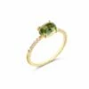 "Tourmalines" Gold, Diamonds And Green Tourmaline Ring (medium) -Nanis Sales AS8 598 ST F2