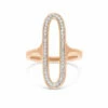 SUNSET "Libera" Rose Gold And Diamonds Big Oval Signet Ring 2 SUNSET "Libera" Rose Gold And Diamonds Big Oval Signet Ring -Nanis Sales AS8 602 ROSE 2