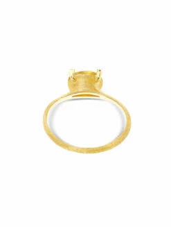 "Ipanema " Gold, Citrine Quartz And Diamonds Ring -Nanis Sales AS9 576 ST B