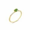 "Tourmalines" Gold, Diamonds And Green Tourmaline Ring (small)