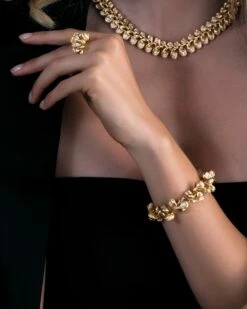 "Trasformista" Gold And Diamonds Statement Bracelet -Nanis Sales BS2 124