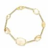 Ipanema "Aria" Yellow Rutilated Quartz, Diamonds And Gold Bars Bracelet -Nanis Sales BS3 596 ST F1