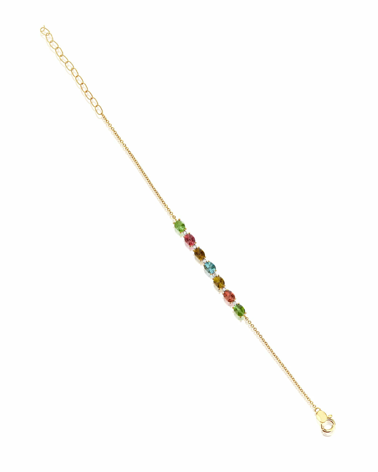 "Tourmalines" Gold, Diamonds And Tourmaline Colorful Bracelet 5 "Tourmalines" Gold, Diamonds And Tourmaline Colorful Bracelet - Image 3