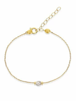 "Élite" Gold And Diamonds Boule Bracelet