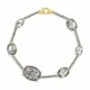 Ipanema "Aria" Grey Rutilated Quartz, Diamonds And Gold Bars Bracelet -Nanis Sales BS4 596 ST F1