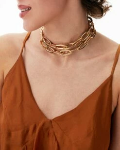 SUNSET "LIBERA Icon" Statement Rose Gold Necklace Chain -Nanis Sales CI1 604 ROSE 1