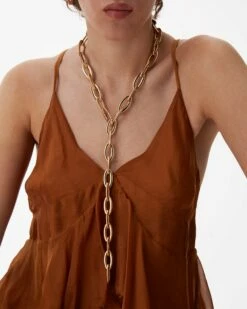 SUNSET "LIBERA Icon" Statement Rose Gold Necklace Chain -Nanis Sales CI1 604 ROSE 3