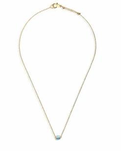 "Azure" Gold, London Blue Topaz And Aquamarine Choker -Nanis Sales CN1 597 ST B