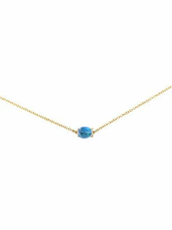 "Azure" Gold, London Blue Topaz And Aquamarine Choker -Nanis Sales CN1 597 ST R