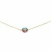 "Tourmalines" Gold And Double Tourmaline Cabochon Choker -Nanis Sales CN1 601 ST D1