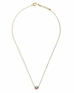 "Tourmalines" Gold And Double Tourmaline Cabochon Choker -Nanis Sales CN1 601 ST F2