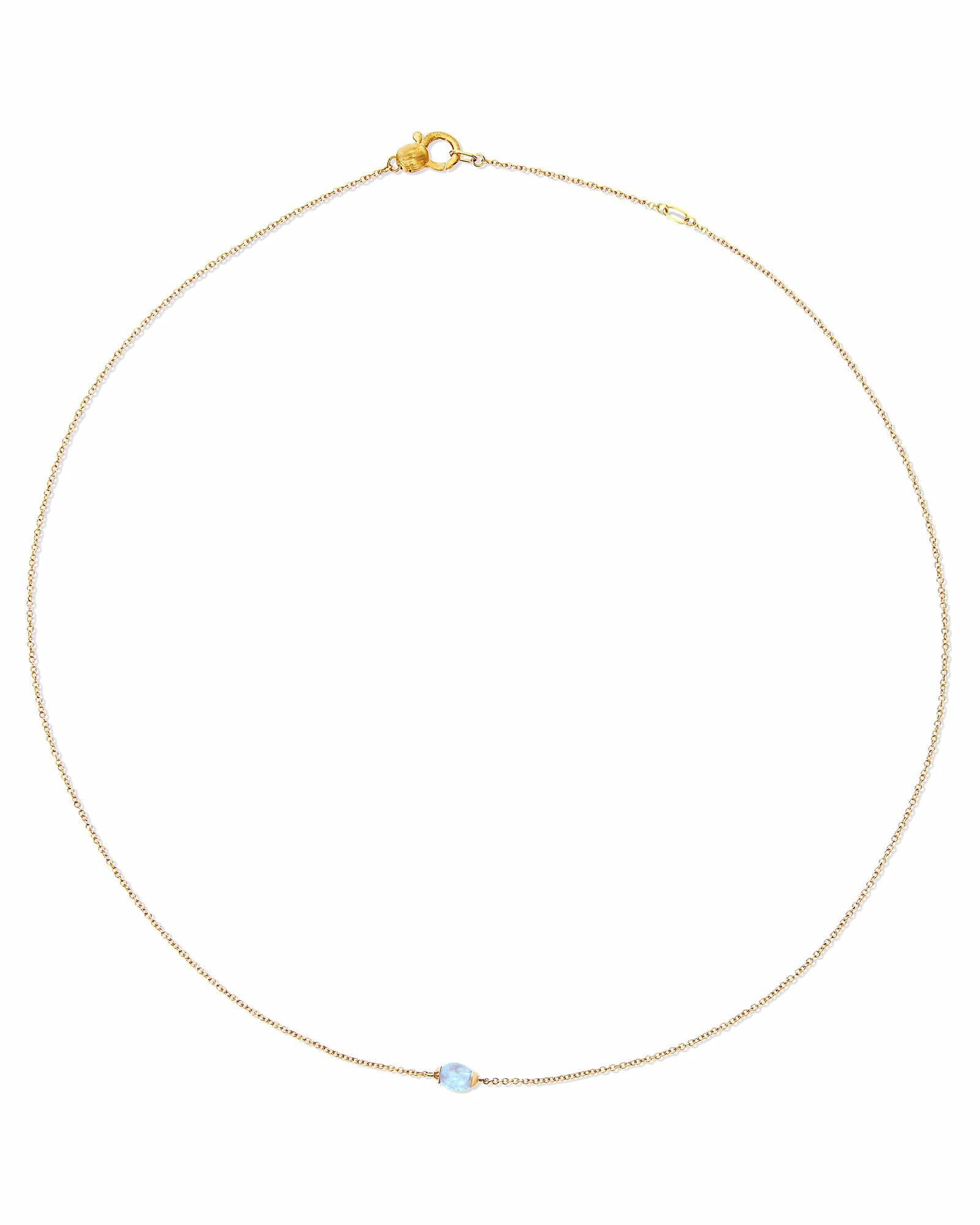 "Azure" Gold And Milky Aquamarine Necklace (SMALL) 3 "Azure" Gold And Milky Aquamarine Necklace (SMALL)