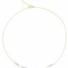 "azure" Gold And Milky Aquamarine Necklace