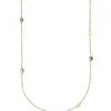"Tourmalines" Gold And Tourmaline Colorful Long Necklace -Nanis Sales CN2 601 ST D1
