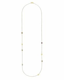 "Tourmalines" Gold And Tourmaline Colorful Long Necklace -Nanis Sales CN2 601 ST F1