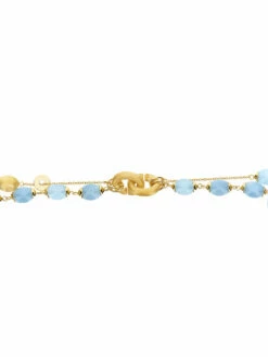 "Azure" Gold And Aquamarine 3 In 1 Necklace -Nanis Sales CN4 575 ST W1