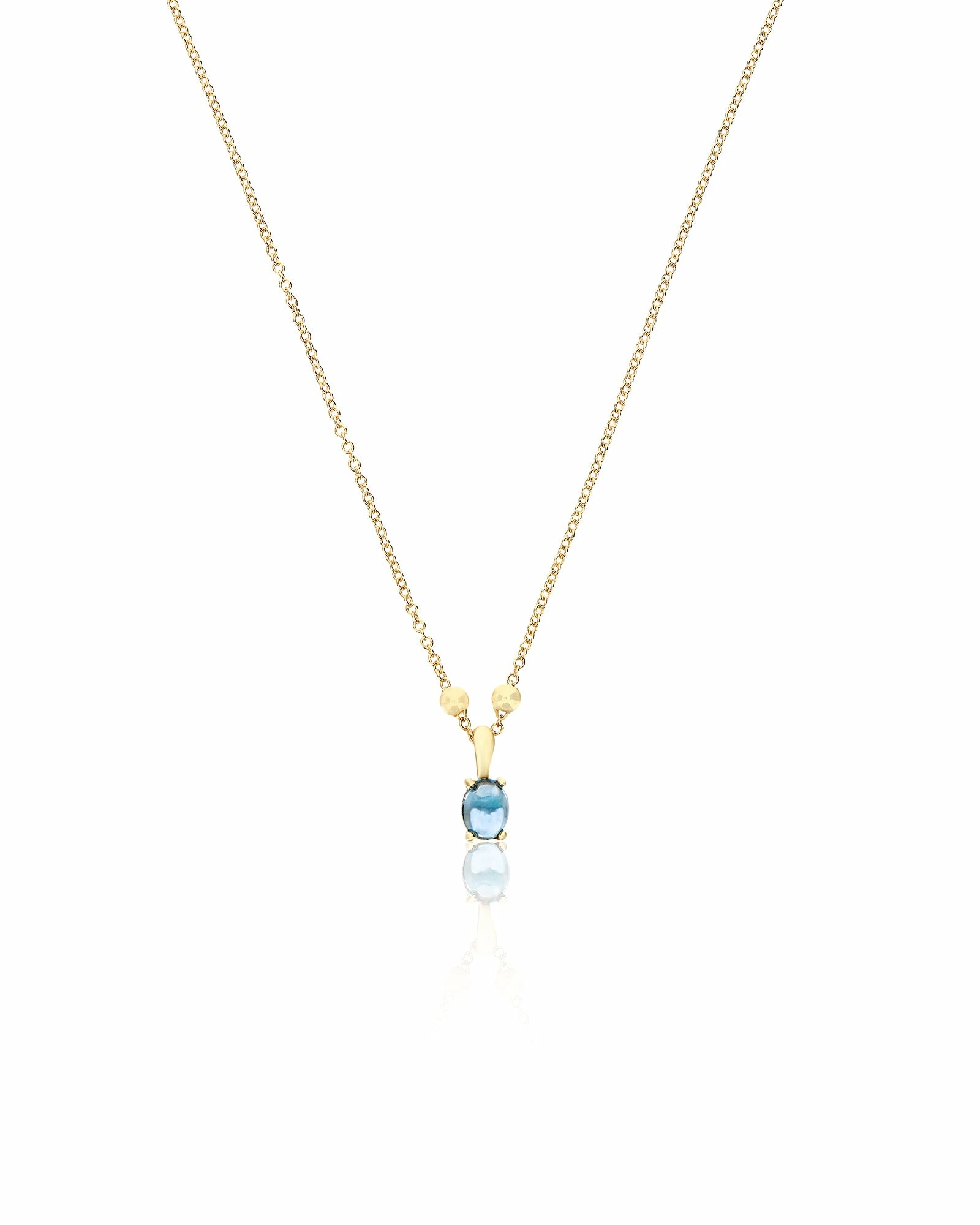 "Azure" Gold, Diamonds And London Blue Topaz Dainty Tiny Pendant 3 "Azure" Gold, Diamonds And London Blue Topaz Dainty Tiny Pendant