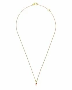 "Tourmalines" Gold And Pink Tourmaline Delicate Necklace 8 "Tourmalines" Gold And Pink Tourmaline Delicate Necklace -Nanis Sales CN8 601 ST F1