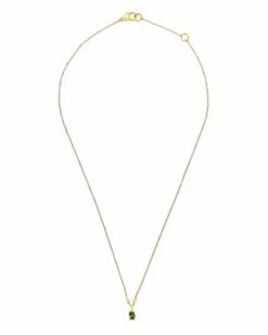 "Tourmalines" Gold And Green Tourmaline Delicate Necklace 7 "Tourmalines" Gold And Green Tourmaline Delicate Necklace -Nanis Sales CN9 601 ST F1