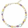 "ipanema" Gold, Amethyst, Blue Topaz And Quartz Necklace -Nanis Sales CS1 515 ST F1