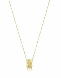 "Diva" Gold And Diamonds Pendant Necklace