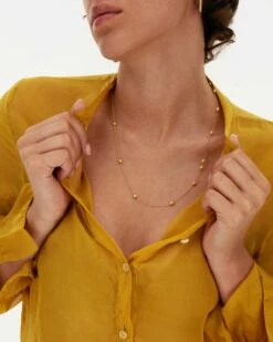 "Soffio" Gold And Diamonds Y Necklace -Nanis Sales CS10 583 3