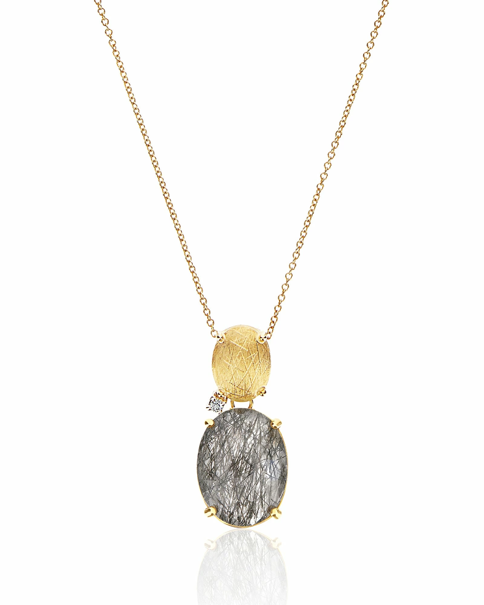 "Ipanema" Grey Rutilated Quartz Necklace 3 "Ipanema" Grey Rutilated Quartz Necklace