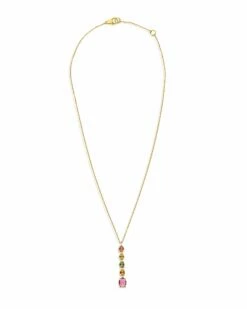 "Tourmalines" Gold, Diamonds And Tourmaline Colorful Necklace -Nanis Sales CS2 598 ST F1
