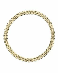 "Diva" Gold And Diamonds Statement Necklace -Nanis Sales CS2 608 2