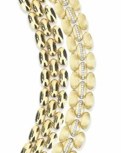 "Diva" Gold And Diamonds Statement Necklace -Nanis Sales CS2 608 3