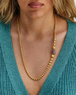 "Reverse" Gold, Sapphire, Tsavorite, Amethyst, Green Labradorite And Rock Crystal Convertible Y Necklace (SMALL) -Nanis Sales CS27 584 2