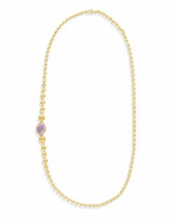 "Reverse" Gold, Sapphire, Tsavorite, Amethyst, Green Labradorite And Rock Crystal Convertible Y Necklace (SMALL) -Nanis Sales CS27 584 ST W1