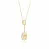 "Ipanema" Yellow Rutilated Quartz, Diamonds And 18kt Bar Necklace