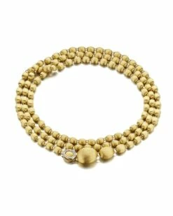 "Ivy" Hand- Engraved Gold Boules And Diamonds Convertible Statement Necklace (LARGE) -Nanis Sales CS32 538 ST F2