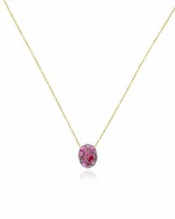 "Reverse" Gold, Pink Sapphires, Rubies, White Australian Opal And Diamonds Double-face Necklace -Nanis Sales CS33 584 1