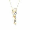 "ipanema" Gold, Grey And Yellow Rutilated Quartz And Diamonds Pendant Necklace -Nanis Sales CS34 515 ST F1