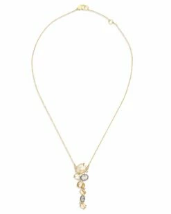 "ipanema" Gold, Grey And Yellow Rutilated Quartz And Diamonds Pendant Necklace -Nanis Sales CS34 515 ST F 1
