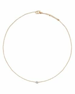 SUNSET "Dancing élite" Rose Gold And Diamonds Boule Light Point Necklace