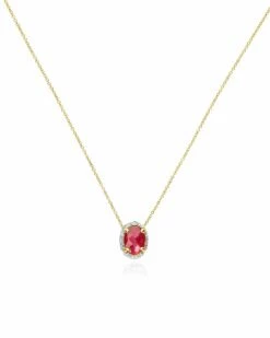 "Reverse" Gold, Diamonds And Ruby Necklace